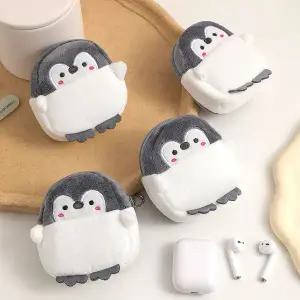 [콩심팥심](쓰러담아) 펭귄 동전지갑 키링 카드지갑 미니파우치