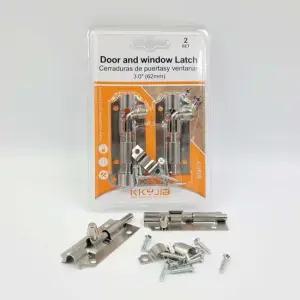 도어 창문 잠금걸이 소형(2PCS) 원터치 문짝 잠금장치 시건장치 래치 슬라이드 내부 자물쇠 수동 도어락