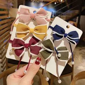 [콩심팥심]리본 헤어끈 머리끈 헤어 머리 고무줄 악세사리 5개