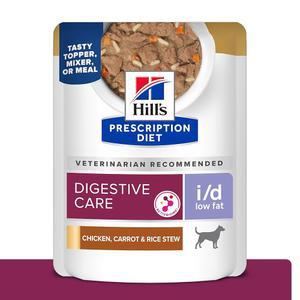 힐스 처방 다이어트 저지방 당근, 치킨 & 라이스 스튜 습식 개 사료, 24 x 2.8온스 파우치