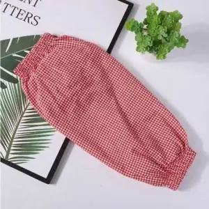 체크 면 팔토시 레드 여성용 미술 작업용