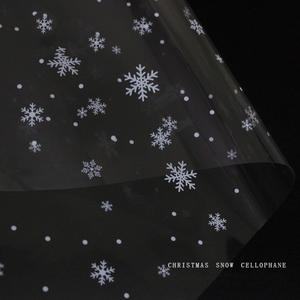 크리스마스 눈송이 플라스틱 포장지 투명 Opp 방수 셀로판 방진 20 시트
