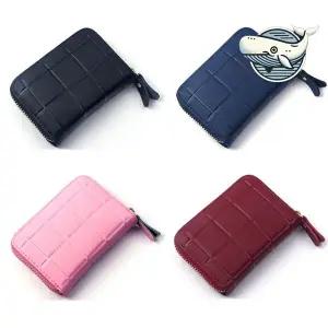 소가죽 미니 지갑 여성용 귀여운 핸드폰 카드 미니지갑