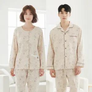 (제이지몰)BGBY 보디가드 고급 수면 잠옷 상하 세트 남성 여성 겨울 커플 파자마 래빗 밍크 극세사 홈웨어