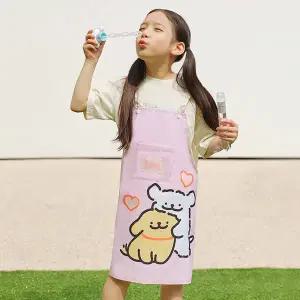귀여운 몰티즈 캐릭터 방수 앞치마 아동 어린이 미술 요리