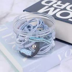 [골드스마일]블루 헤어끈 묶음 머리고무줄 여성머리끈 헤어고무줄