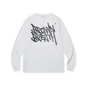 [정품] 브라운브레스 맨투맨 후드 긴팔 티셔츠 BROWNBREATH PAISLEY TAG LONGSLEEVE - WHITE