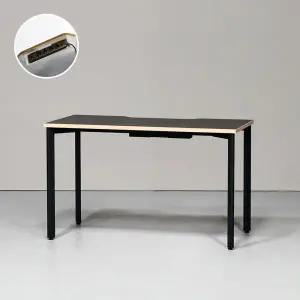 아트박스/퍼니럭스리빙 인디고 일자형 컴퓨터책상 1200X800 - 다크/다리블랙