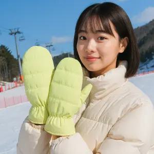 벙어리 스키장갑 스마트폰 터치 방한 겨울 방수