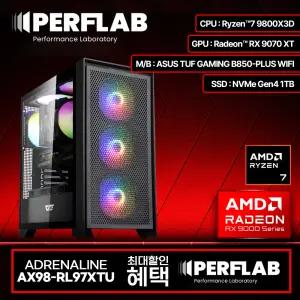 라이젠7 9800X3D RX9070XT 게이밍 컴퓨터 어드레날린 AX98-RL97XTU 라데온 그래픽카드 AMD 데스크탑 조립 PC 본체