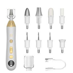 발용 굳은살 제거기, 전동 발 제거기 - 8개의 , 9개의 속도, 충전식 파일 딱딱한 피부, 및 갈라진 핑크를 위한 페디큐어 도구