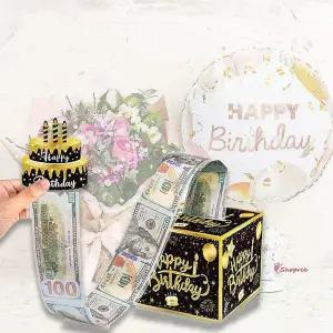 돈뽑는케이크 선물 마음 케이크상자 깜짝용돈박스 뽑기 지폐돈 돈나오는 돈벼락rst706