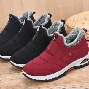 중년 남성 여성 겨울철 방한화 데일리 기모 패딩부츠