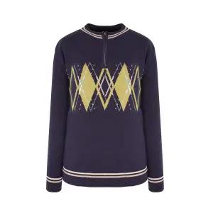 [크로커다일레이디] 크로커다일레이디 스뱅글 자수 반집업 니트CLCWSW205