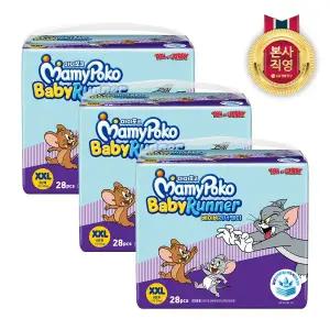 [엘지생활건강]마미포코 베이비러너팬티 기저귀 점보형 남여공용 6단계 XXL 28P x 3팩(1박스)