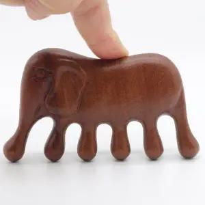 [골드스마일]우드 마사지기 원목 괄사 코끼리 디자인 어깨 마사지 도구