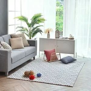 고품질 트윌직 클래식 모노 블럭 러그카페트 특대 170 x 230 오크나무자리 청대나무자리 마작자리 WFH63NB