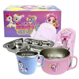 [골드스마일]티니핑5 식기 풀세트 오로라핑 왕자핑 1P 수저 그릇 유치원식기세트