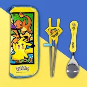 [골드스마일]어린이 캐릭터 웨이브 스푼 스텐 젓가락 케이스 세트