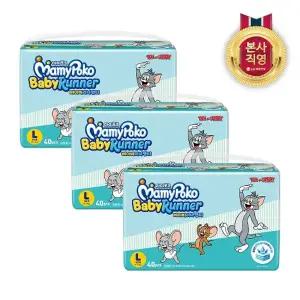마미포코 베이비러너팬티 기저귀 대형 남여공용 4단계 L 120매 (40매x3팩)