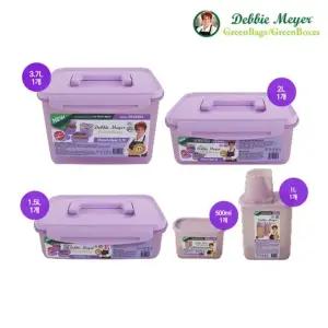 데비마이어 김치통 퍼플 3종(1.5L+2L+3.7L)+드라이앤프레쉬박스 퍼플 2종(500ml+1L)