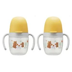 더블하트 유아컵 자기주도 물 우유 연습 스파우트컵