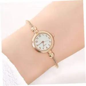 [골드스마일]여성시계 와이어뱅글여성손목시계(로즈골드숫자)