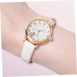 [골드스마일]여성시계 캣츠문너랑나랑손목시계2p학생우정시계화이트