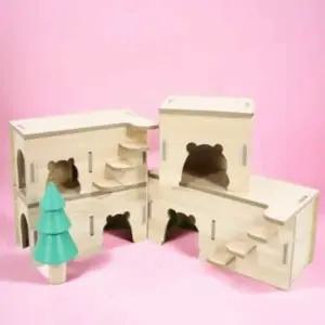 [골드스마일]햄스터 관찰존 작은방 DIY햄스터집 햄스터나무하우스 햄스터나무집