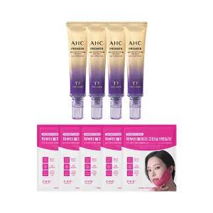 AHC 아이크림 시즌13 40ml x4 + CKD 콜라겐 턱브이라인 리프팅 마스크 5매