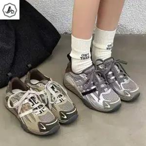 [애슬릿] 소 가죽 운동화 메쉬 발 편한 여성 스니커즈 패션