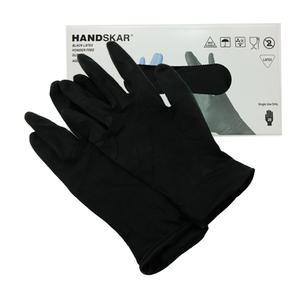 HANDSKAR 블랙라텍스 파우더 프리 양면미용장갑 2쌍