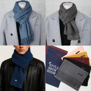 캐시미어 울 머플러 목도리 남성 여성 니트 미니 커플 남자 쁘띠 단체 선물