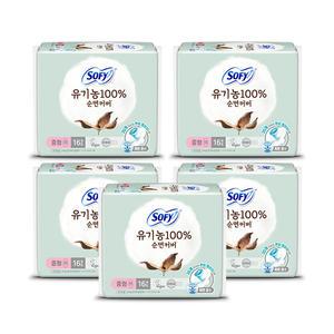 쏘피 유기농 순면커버 중형 16매, 5개