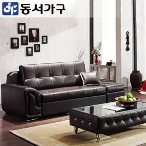 모던J3 OLI 가죽 3인용 소파+스툴 DF901091