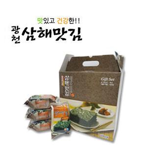 복희몰 광천김 삼해맛김(재래식탁김2박스) 짜지않은 바삭한김,고소한김,선물용,조미김,맛김