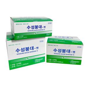 수성 거즈붕대 5cm 7.5cm 10cm 12롤 1갑 가아제