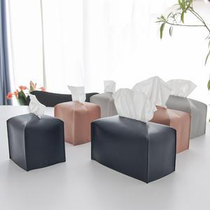 티슈 냅킨 가죽 케이스 2P 정리 화장대 테이블 수납