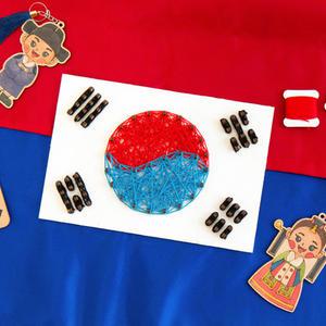 [문구티쳐] 민화샵 스트링아트 태극기 만들기세트 DIY (실포함)