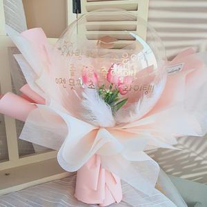 레터링 비누꽃다발 졸업식꽃다발 기념일 축하꽃선물 LED 용돈풍선