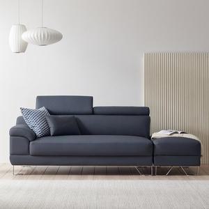 [바로방 가구]리세 3인용 소파 가죽 거실 다이닝 헤드레스트 쇼파+스툴