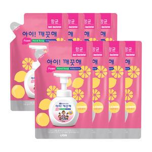 아이깨끗해 핸드워시 리필 레몬, 200ml, 8개