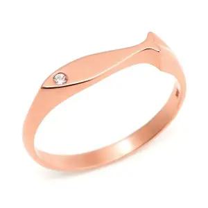 [비앤비골드] 14K/18K 물고기 애끼 큐빅 반지 SRS29568