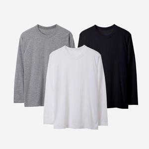 무지 긴팔20수 라운드 티셔츠 무지 이너티 면티 (3컬러 S-XXL 남녀공용)