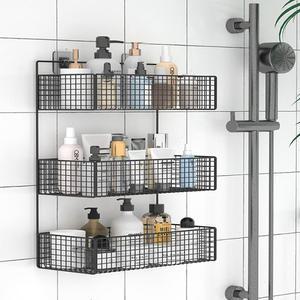 클라라 철제 와이어 메쉬 무타공 욕실 주방 벽선반