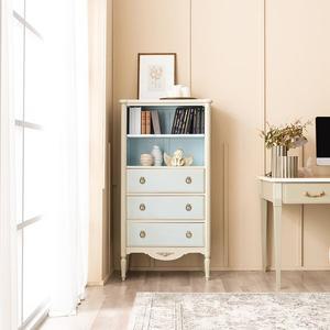 [퍼니프랑] 유럽형 수입 빈티지 엔틱가구 RG 45 책꽂이 오픈 블루 수납 서랍장