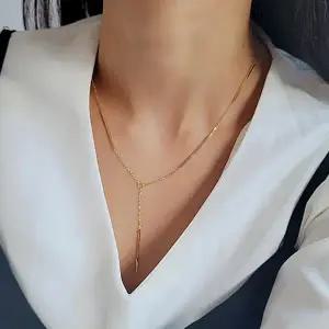 [하프클럽/]여자 스틱 바디체인 롱네크리스 목걸이