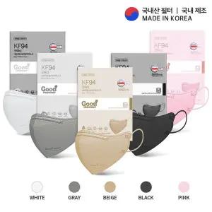 2D새부리형 KF94마스크 굿매너 컬러 대형50매 올국산