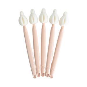 베이비앤아이 크림 스펀지 롱젖꼭지솔, 코랄핑크, 5개