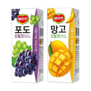 델몬트 드링크 190ml 망고x24팩+포도x24팩